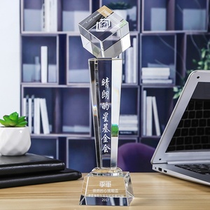 Creative <strong>Crystal</strong> <strong>Rubik's</strong> <strong>Cube</strong> Blank Trophy Authorized Brand Competition Outstanding Employees Company Year-End Award Trophy - Product Image 5