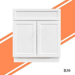 U.S. Magazijn Directe Verzending-Witte Shaker B30 Rta Keukenkastbasis-30 "W X 34-1/2" H X 24 "D - 2 Deuren 1 Lade 1 Plank - Product Image 1