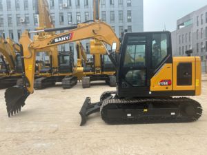 Miniexcavadora hidráulica de cadenas SY75C de 7.5 toneladas para construcción - Product Image 2