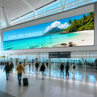 Panneau d'affichage LED mural intérieur en aluminium moulé sous pression P1.87 pour aéroports et métros