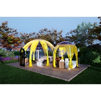 Dôme Hôtelier Gonflable Transparent en Polycarbonate pour Glamping Extérieur – Chambre Étoilée Préfabriquée en PC Rigide