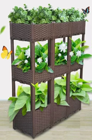 Jardinière d'intérieur style clôture pour légumes, pot de fleurs en plastique pour toit, balcon extérieur, culture de fleurs sur toit