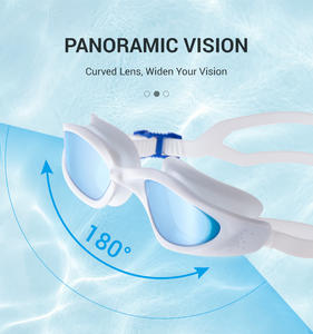 แว่นตาว่ายน้ำสำหรับเด็กผู้หญิงพีซีแข่งแบบมืออาชีพอุปกรณ์ป้องกันรังสียูวีป้องกันหมอกออกแบบมาเพื่อสายตาสั้น - Product Image 6