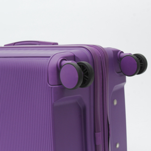Ensemble de bagages en PP texturé violet, <span class=keywords><strong>3</strong></span> tailles 20/24/28 pouces, valise à roulettes rigide légère et durable avec serrure TSA - Product Image 3
