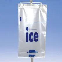 Individueller Logodruck PE-LDPE-Sicherheitsbeutel in Lebensmittelqualität durchsichtiger Plastik-Recycling-Eiswürfel-Speicher-Verpackungsbeutel Wicket-Beutel