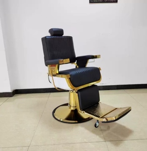 Sillón de Barbería de Lujo Negro de Alta Calidad para Salón, Color Opcional, Base de Acero Inoxidable Cómoda para Uso Masculino, en Venta - Product Image 2