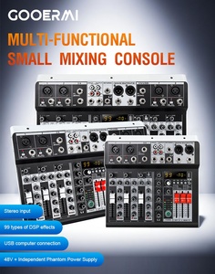 Mezcladora Pequeña KT4 de 4 Canales, Consola de Mezcla de <span class=keywords><strong>Audio</strong></span> Profesional para Video e Iluminación con 99 Efectos, Mezcladora para Escenarios, Conferencias, DJ y Bares - Product Image 2