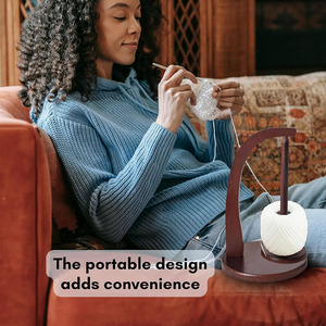 Practical Portable Design Wooden Yarn Holder Rack Upgrade Crocheting <strong>Knitting</strong> <strong>Storage</strong> for Living Room - Product Image 5