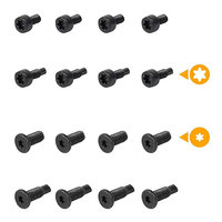 Jeu de tournevis T6 T15 pour sonnette Ring, avec 16 embouts de remplacement T6 T15 et vis pour sonnette Ring