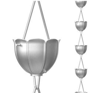 Tuyau <span class=keywords><strong>de</strong></span> descente <span class=keywords><strong>de</strong></span> remplacement <span class=keywords><strong>de</strong></span> chaîne <span class=keywords><strong>de</strong></span> pluie en fer pour gouttières Big Cup Blue Rain Chain Garden Decorative Japanese Rain Chain - Product Image 4