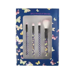 Benutzer definierte 4 in 1 kostenlose Probe Sigma flache Qualität Make-up Pinsel Organizer Box mit Karton Hüllen gesetzt