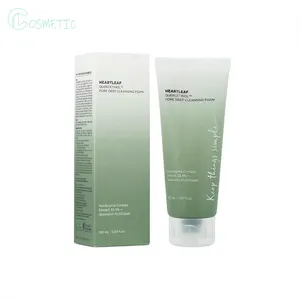 Own brand An Clean foam Facial Care Cosmetics Wholesale Heart Leaf Pore Deep Cleansing foam 150ml