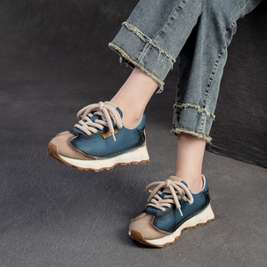 Nuevos zapatos retro hechos a mano con diseño único para mujeres de baja estatura, zapatos casuales holgados y a la moda. - Product Image 1