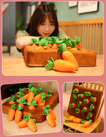 2025 nueva tendencia juguete personalizado diferentes verduras Ocultar y buscar zanahoria suave niños juguetes educativos para niños de edad temprana