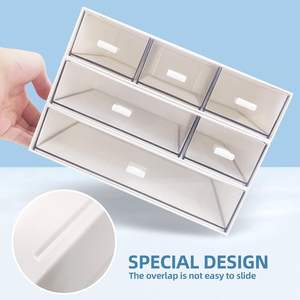White Chest of <b>Drawers</b> Tabletop Organizer <b>Storage</b> Cabinet Set It Is Suitable for Home Organization and <b>Storage</b> - Product Image 2