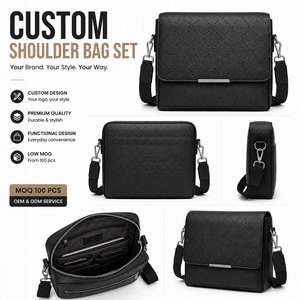 Sac à main minimaliste à rabat OEM ODM en cuir PU texturé gaufré, sac à bandoulière décontracté avec sangle réglable pour usage quotidien - Product Image 2