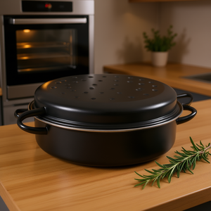 Asador Ovalado para Ganso de 7.5 L y 38 cm, Esmaltado en Negro Mate - Product Image 3