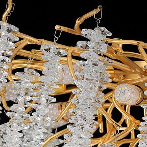 Candelabro de cristal de gota redonda moderno OEM, lámpara colgante Led para sala de estar, decoración, candelabro Led Nórdico - Product Image 6