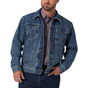 Chaquetas y Abrigos de Último Diseño 2026, Chaqueta Vaquera para Hombre, Talla Grande, Color Sólido, Cuello Camisero - Product Image 1
