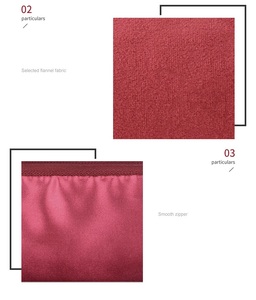 Pochette de maquillage en velours doux et moelleux avec double fermeture éclair dorée, durable, légère, portable, pour le rangement, pour femmes - Product Image 4