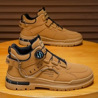 Bottes montantes pour hommes, style britannique rétro, chaussures décontractées les plus vendues, antidérapantes, haut de gamme, pour le travail, collection automne, vente en gros.