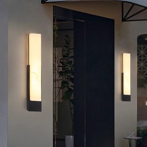 Lampe murale extérieure minimaliste moderne, balcon, hall, entrée de villa, étanche, en acier inoxydable, alimentée par énergie solaire, jardin - Product Image 3