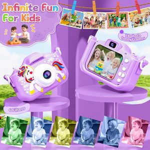 32GB SD 1080P HD Videocámara Digital Kid Cámara Lindo Juguete Gato Perro unicornio Niños Cámara Juguetes Niños Selfie Niño Cámara - Product Image 4