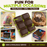 Jouet sensoriel souple et compressible en forme de barre de chocolat croustillante pour cadeaux de fête