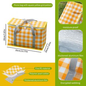 Bolsa Térmica Portátil para Picnic al Aire Libre, con Cierre, para Lonchera, Bolsa para Bento, Venta al Por Mayor - Product Image 3