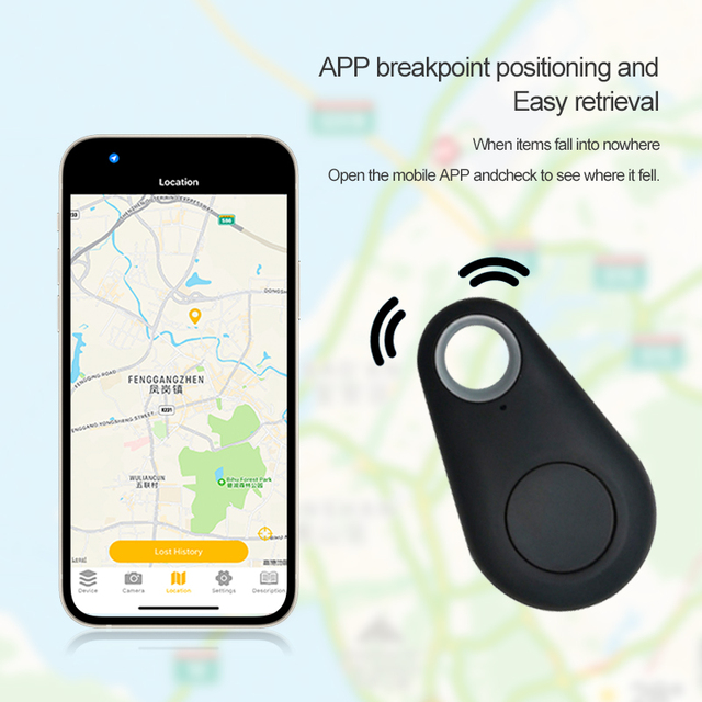 Smart Mini GPS Tracker for Cats Dogs BLE 5.0 Anti-Lost Alarm Tag Wireless Child Bag Wallet Key Finder Locator Smart Home Product