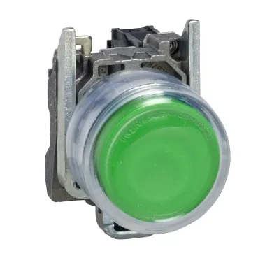 XB4BP31 22mm Bump reset 1NO com tampa protetora botão verde