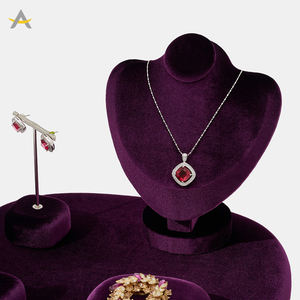 Présentoir à bijoux Auralux personnalisé de luxe en velours pour boucles <span class=keywords><strong>d</strong></span>'oreilles, bagues, colliers et bracelets - Product Image 6