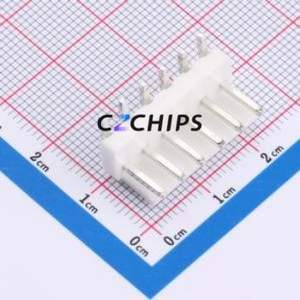 WAFER-VH3.96-6PWZ-W Wire-to-Board Pin Header Bent Lead Through Hole,P=3.96mm Connector 1x6P 3.96mm Right Angle Insert VH - Product Image 1