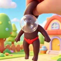 Internet-Berühmte Natasha-Puppe Niedliches Stressabbau-Spielzeug Schwarze Handflächen-Kneiffigur Weiche Silikon-Figur mit Langsamer Rückfederung Unisex Ab 14 Jahren