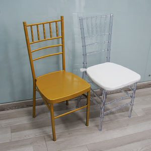 Sedie <span class=keywords><strong>Tiffany</strong></span> in Plastica Bianca Trasparente dal Design Moderno con Finitura Lucida/Satinata per Matrimoni e Hotel - Product Image 1