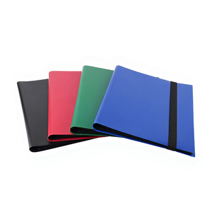 Classeur de cartes en cuir coloré durable en PP, personnalisé, à 9 pochettes, pour l'affichage et le rangement des cartes de jeu de collection – Vente en gros - Product Image 1