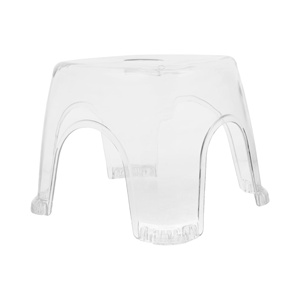Transparent Thickened Plastic <b>Stool</b> Stackable Round Corner Footstool for Living Room Bathroom Kids and Adults - Product Image 1
