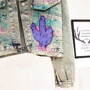 Veste en Denim délavée pour enfants de 2 à 12 ans, vêtements courts imprimés à la mode, fabriqué en chine - Product Image 5