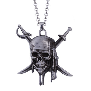 สร้อยคอจี้กระโหลกกระจอก SKL05โจรสลัดคาริบเบียนของขวัญเครื่องประดับ - Product Image 5