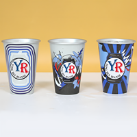 Fabricant de tasses en aluminium à changement de couleur Température magique 500ml Tasse à bière à changement de couleur Boissons froides créatives Tasses arc-en-ciel