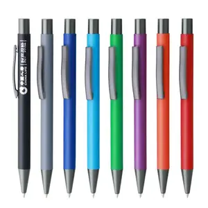 Klik pena bola tinta logam aluminium untuk kantor dan Sekolah