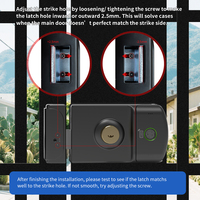 Cerradura Inteligente para Exterior con Certificación IP65, Cerradura Electrónica de Doble Huella Dactilar para Puerta Principal, Cerradura Digital de Metal para Villa, Montaje en Superficie