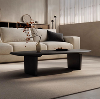 Table basse noire, salon, petit appartement nordique, table basse minimaliste moderne