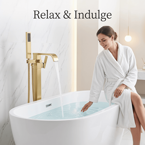 Rubinetto Professionale <span class=keywords><strong>da</strong></span> Pavimento per <span class=keywords><strong>Vasca</strong></span> <span class=keywords><strong>da</strong></span> Bagno, Set <span class=keywords><strong>Doccia</strong></span> in Acciaio Inox con Doccetta, Design Moderno, Monocomando in Ceramica - Product Image 2