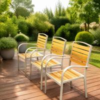 Table de jardin en métal moderne et minimaliste pour balcon, terrasse, café, meubles de maison