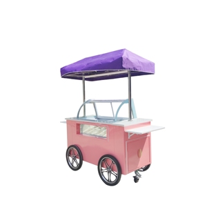 Snack Food Display Cart Ice Cream <b>Trolley</b> Cart for Sale - Product Image 3