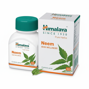 Hierbas puras Himalaya Wellness Neem Tablet Vitamina C Suplemento herbal rico para una piel saludable Envase de plástico solvente salvaje - Product Image 1