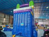 Nouvelle conception Toboggan aquatique gonflable en PVC léger de qualité commerciale, coloré effet marbre, pour l'extérieur, thème bâtonnets de crème glacée d'été