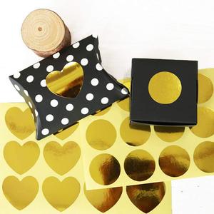 Autocollants à paillettes en forme de cœur doré, étiquettes décoratives auto-adhésives de 3.5cm pour la décoration des fêtes, artisanat DIY - Product Image 5