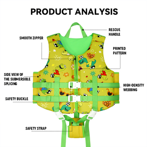 سترة نجاة مائية مخصصة للأطفال، سترات سباحة للأطفال الصغار، سترة سباحة للأطفال من 20-66 رطلاً، سترة نجاة للأطفال الذين يتعلمون السباحة - Product Image 3